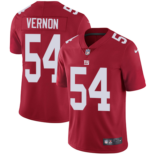 Nike Giants #54 Olivier Vernon Red Alternate Men's Stitched NFL Vapor Untouchable Limited Jersey - Click Image to Close